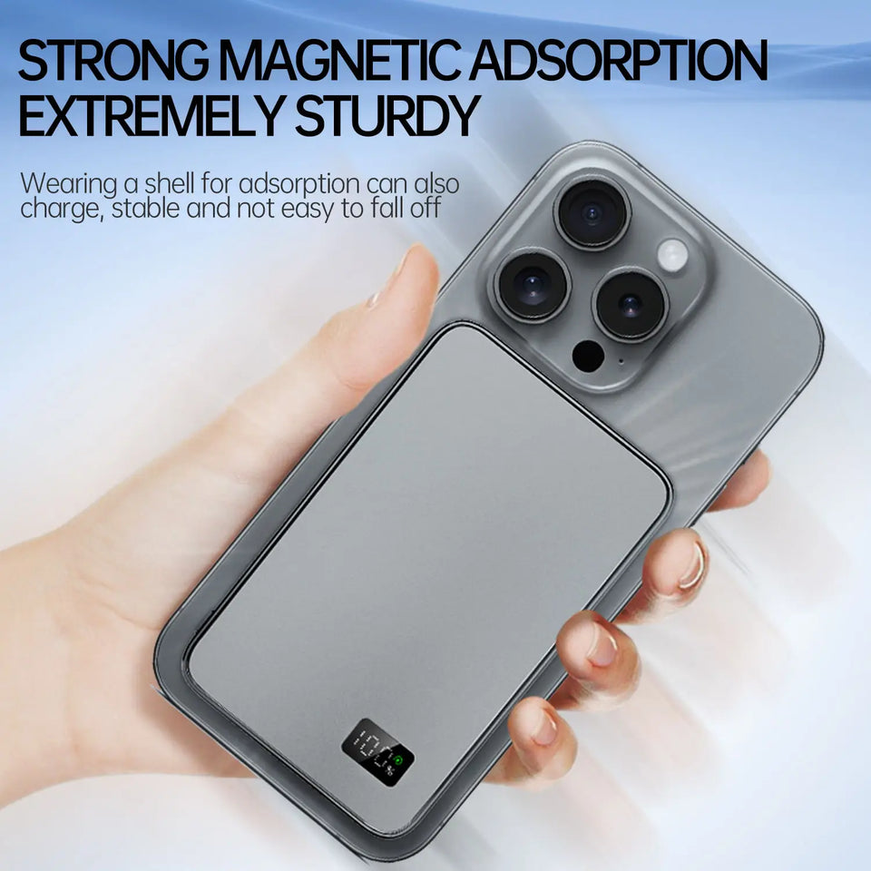 UltraSlim Fast Charging Power Bank – Wireless & USB-C