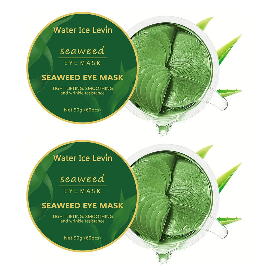 Water Ice Levin Seaweed Eye Mask - Firming Gel Patches for Dark Circles, Puffiness & Anti-Aging
