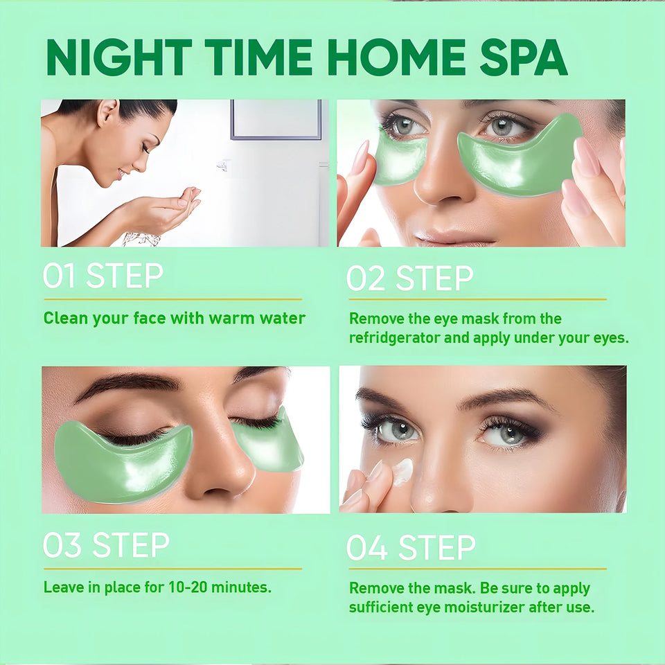 Water Ice Levin Seaweed Eye Mask - Firming Gel Patches for Dark Circles, Puffiness & Anti-Aging