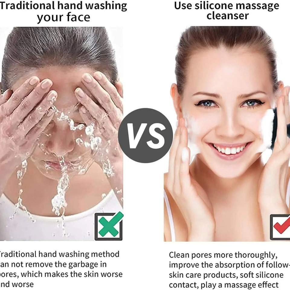 Gentle Silicone Facial Cleansing Brush – Non-Electric, Deep Cleanse & Exfoliation Tool for All Skin Types