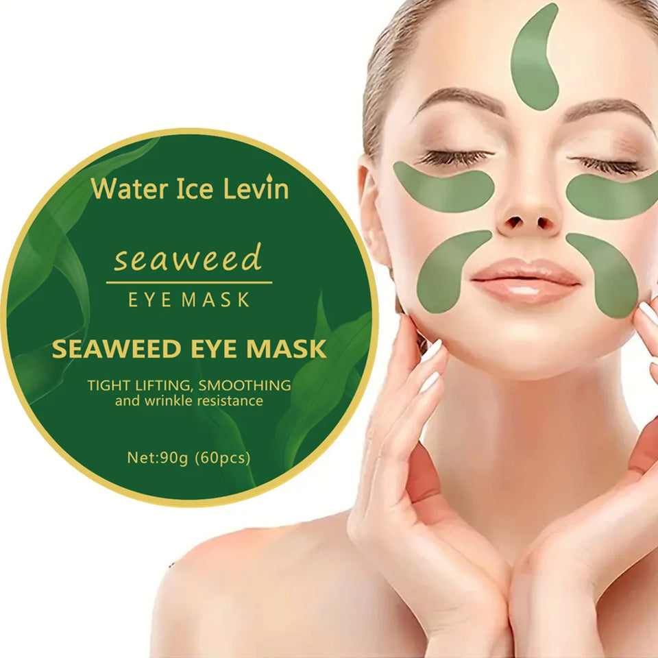 Water Ice Levin Seaweed Eye Mask - Firming Gel Patches for Dark Circles, Puffiness & Anti-Aging