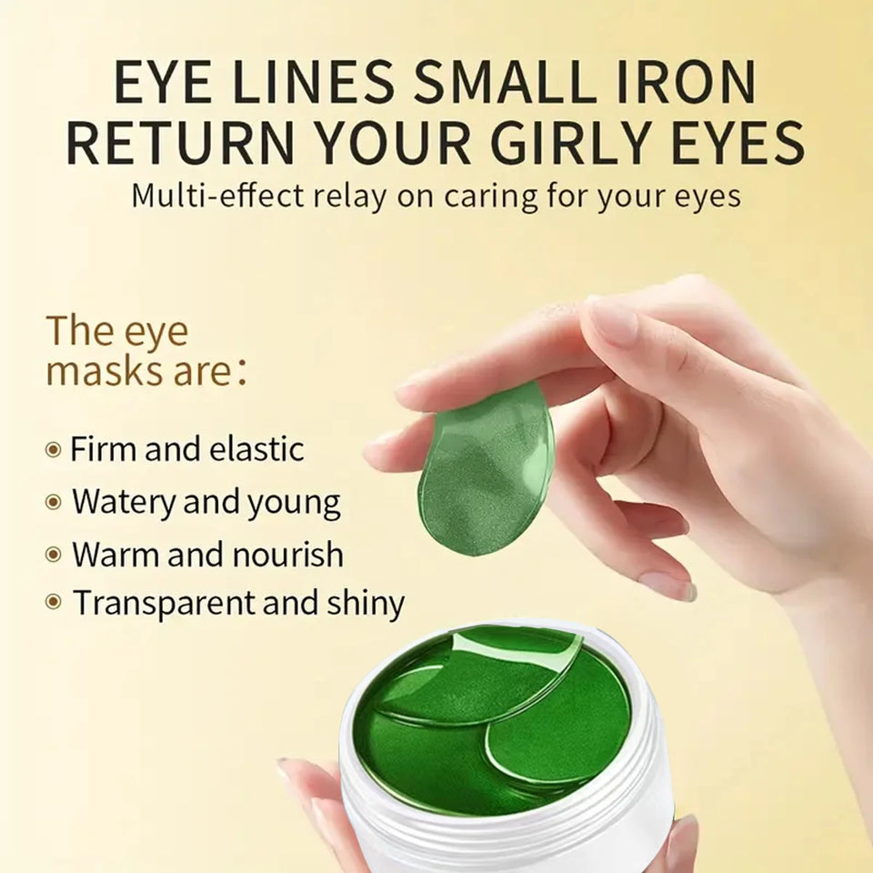 Water Ice Levin Seaweed Eye Mask - Firming Gel Patches for Dark Circles, Puffiness & Anti-Aging